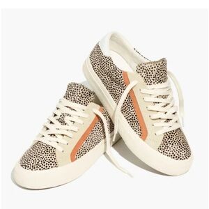 Madewell Sidewalk Low-Top Sneakers in Spotted Calf Hair